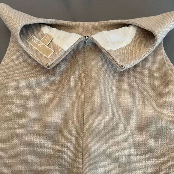 Michael Kors 60's Inspired Mini Sheath Dress Color Block With 2 Pockets - Picture 9 of 16